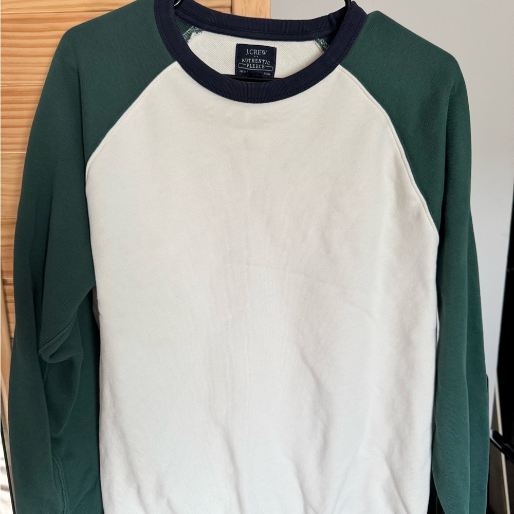 J.Crew Navy and Cream Fleece Top